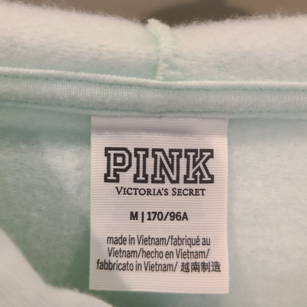 Victoria's Secret Pink Mint Seafoam Zip-up Jacket - Picture 3 of 3